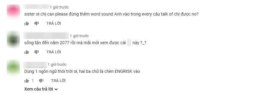 Rất nhiều cư dân mạng tỏ ra không hài lòng với việc chêm ngoại ngữ vào tiếng Việt